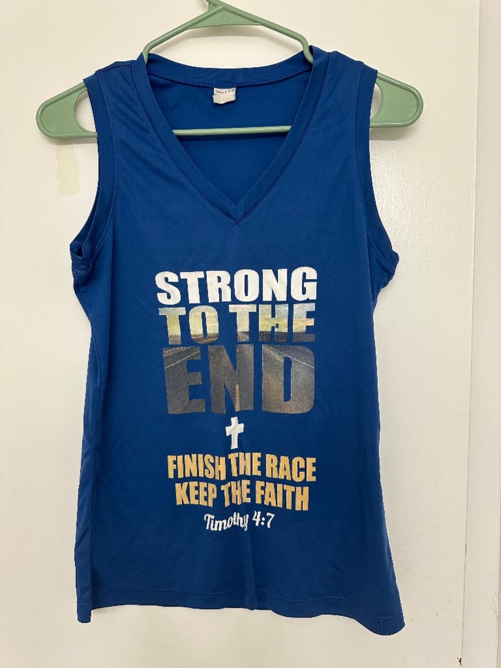 Strong To The End Timothy 4:7 Scriptural Tank Top
